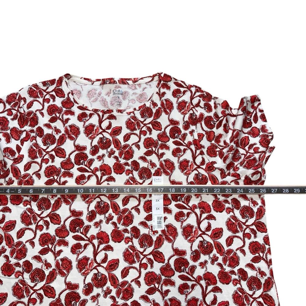 CROFT & BARROW MULTICOLOR WOMEN'S THE CLASSIC CREWNECK SHORT SLEEVE TEE SZ/ 3X - Picture 6 of 7